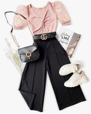 Pantalón culotte de vena