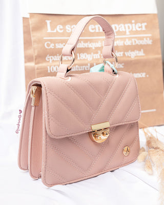 BOLSO LINEAS ROSA