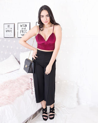 Pantalón culotte de vena