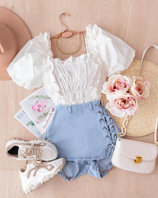 Blusa en popelina drapeada