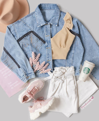 Chaqueta flecos de Jean