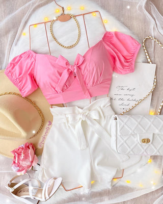 SHORT DE LAZO BLANCO
