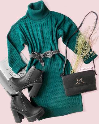VESTIDO TEJIDO TRENZA