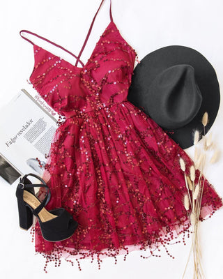 Vestido corto lentejuelas