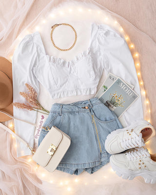 Crop top blanco