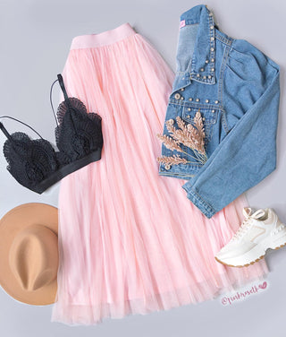 Crop top blonda y elástico