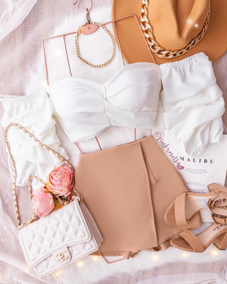 Crop top manga recogida