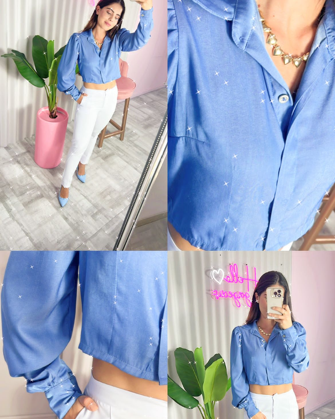 CAMISA MANGA PUFF DE CHAMBRAY