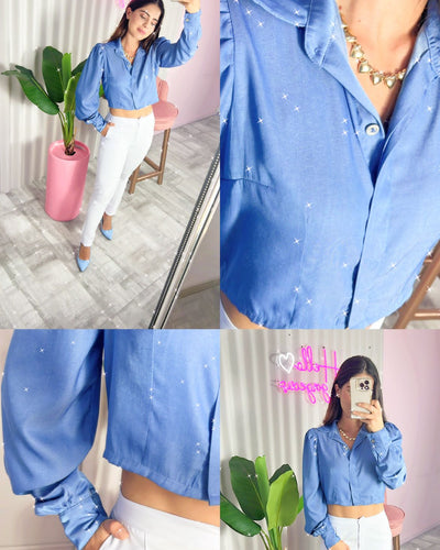 CAMISA MANGA PUFF DE CHAMBRAY