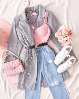 Jean boyfriend con desgastes