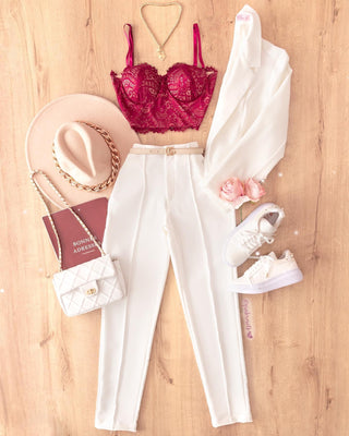 Pantalón de vena ajustado