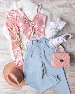 Crop top de nudo estampado