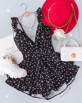 ROMPER MINI PRINT CON BOLERITOS EN LAS TIRAS