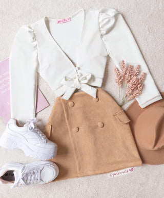 Blusa botones y moño