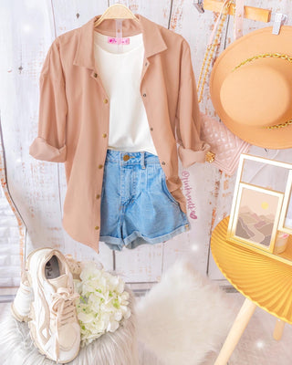 Camisa remaches oversize