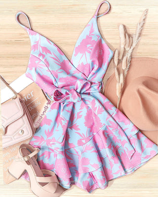 Romper de flores fuscia