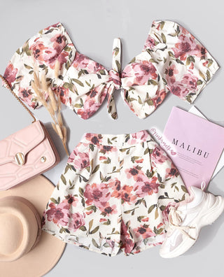 Set en lino estampado