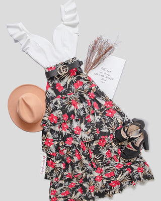 Falda de flores silvestres