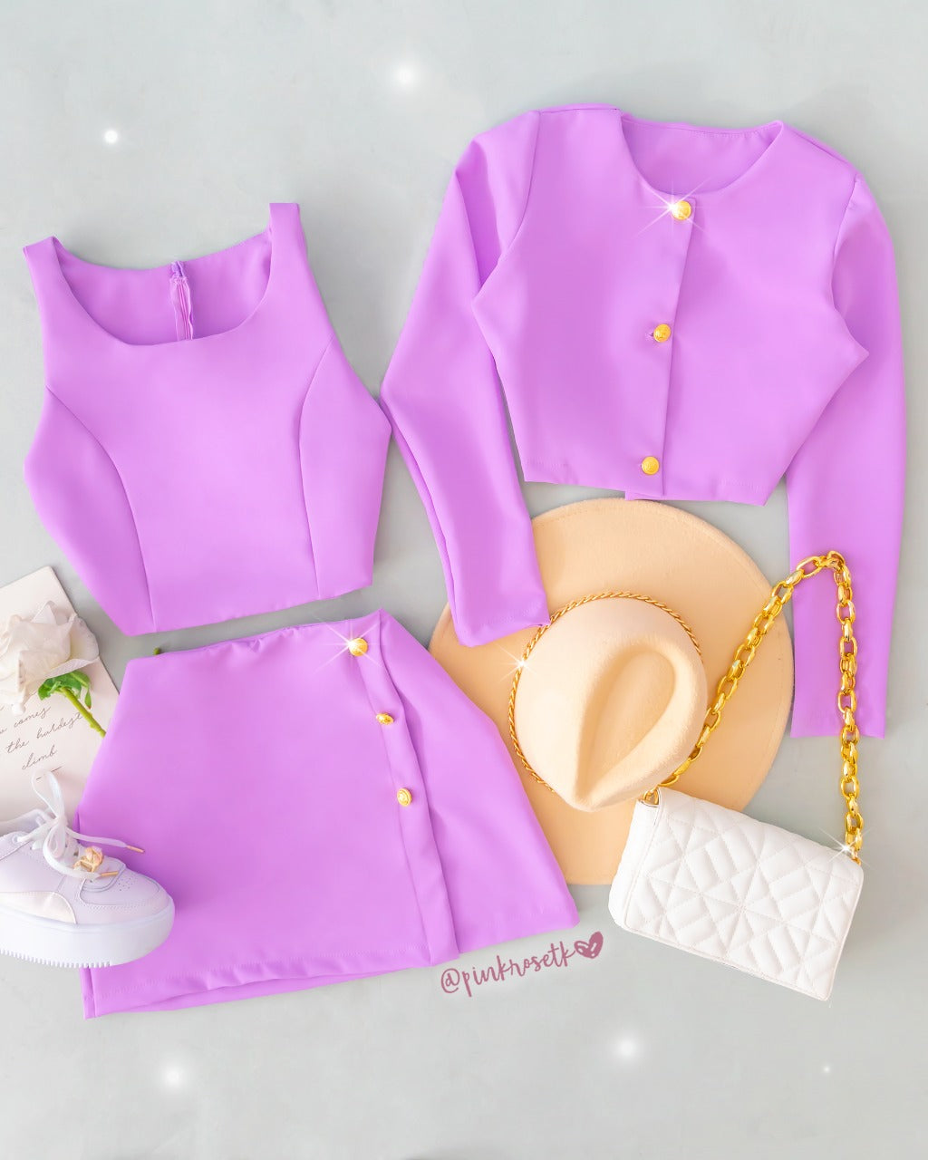 Falda Conjunto Lila Mujer Falda De Tul Lila De Fiesta