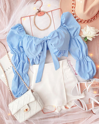 Crop top anudar adelante