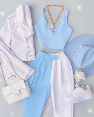 Blusa básica de encaje