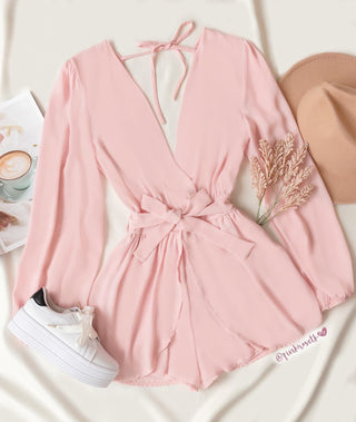 Romper manga larga rosa