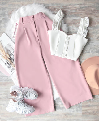 Pantalón culotte de boton