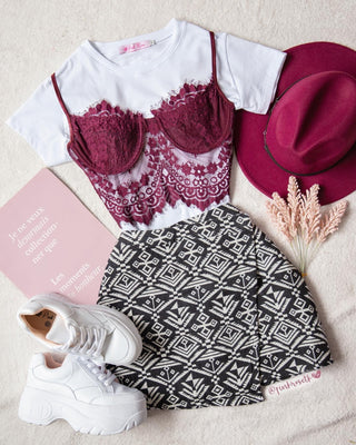 Bralette encaje pelitos