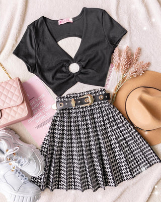 Crop top tejido con aro
