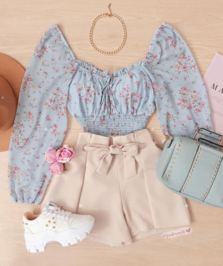 blusa resorte mini print
