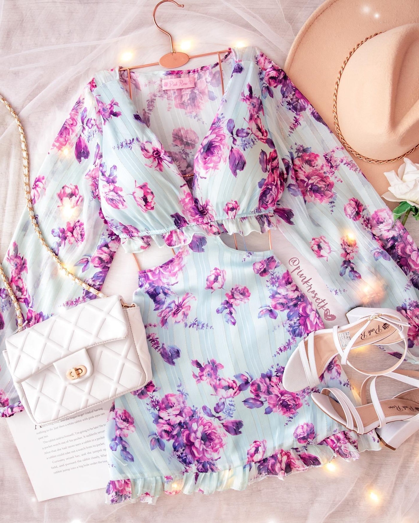 Vestido de flores lila