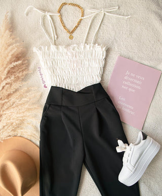 Blusa encauchada en satin