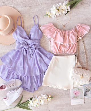 BLUSA CAMPESINA CON BORLA