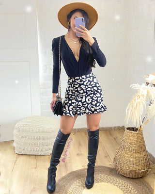 Falda animal print de bolerito