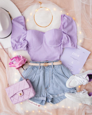 Crop top en rib