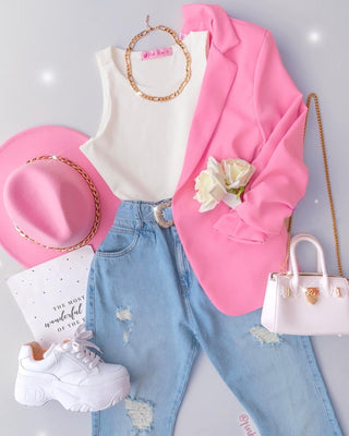 Blazer rosa barbie