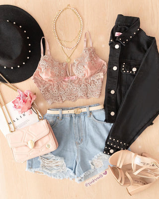 Short de Jean desgastado