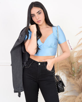 CROP TOP DE SATIN