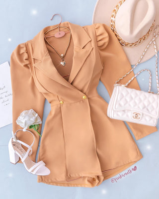 ROMPER DE CUELLO MANGA PUFF