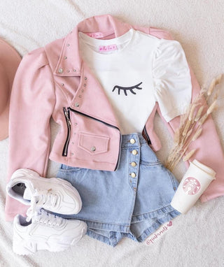 Chaqueta piel de durazno puff