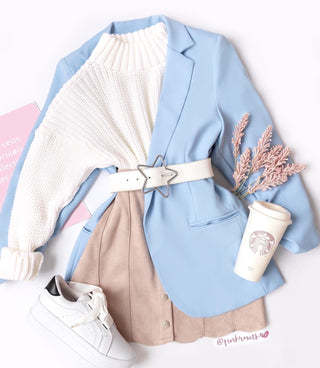 Blazer azul cielo