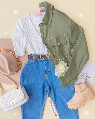 Blusa tejida manga corta