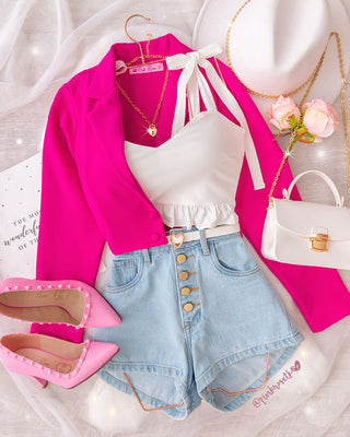 Blazer corto de botones