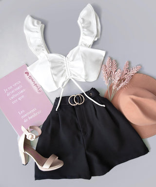 CROP TOP DE NUDO Y BOLEROS