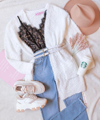 Cardigan peludo