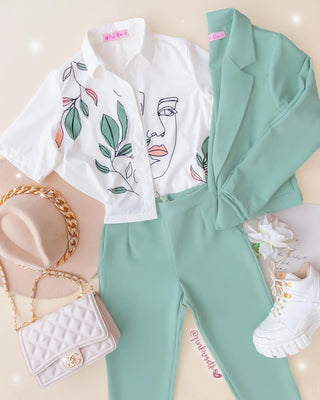 Camisa corta trazos