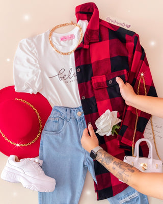Chaqueta leñadora roja