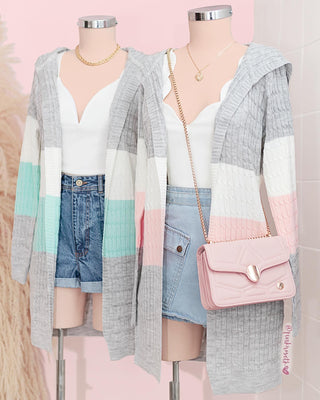 CARDIGAN FRANJAS PASTELES