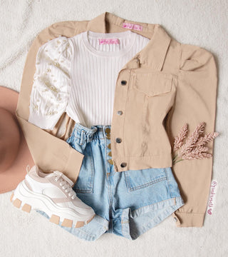 BLUSA EN RIB CON PERLAS