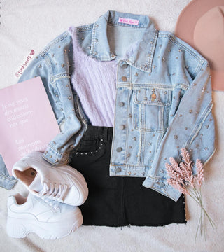 Chaqueta de Jean taches estrella